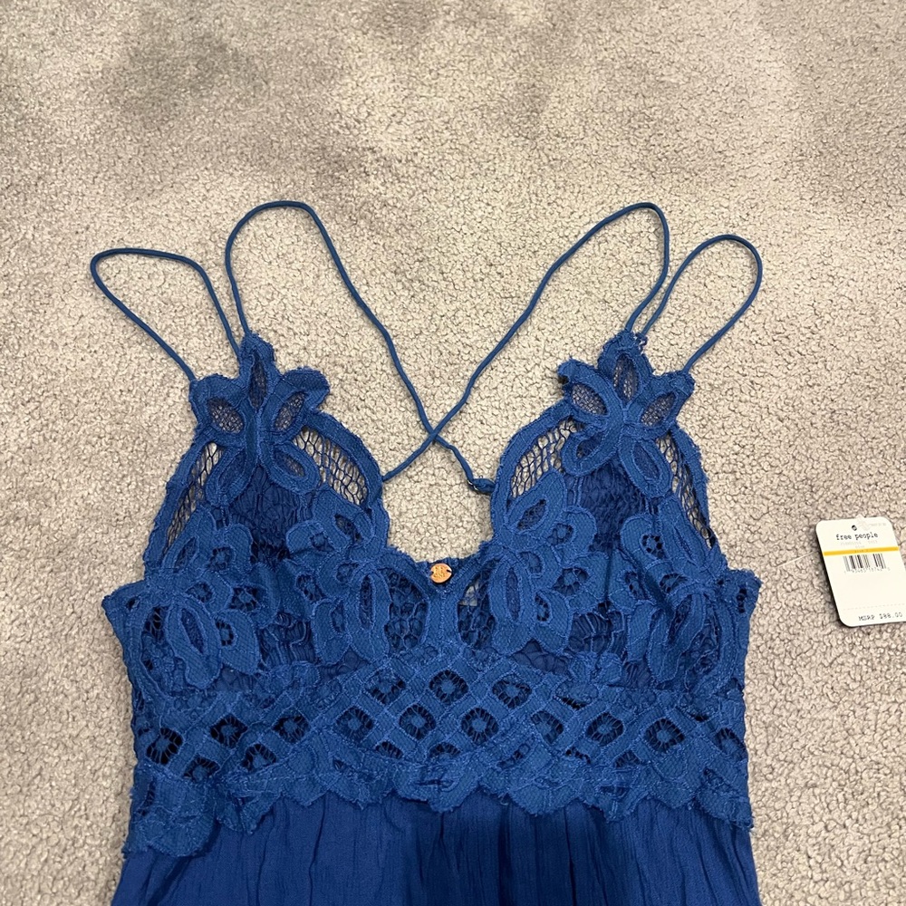 Free People Adella Navy Lace Mini Dress - Picture 4 of 5